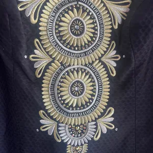 Elegant Lilly Pulitzer Black Dress with Gold Embroidery thumbnail 3