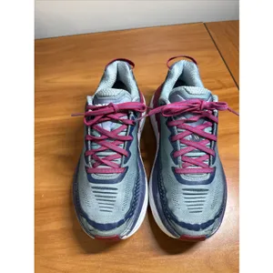 Hoka One One Bondi 5 Shoes Women Size 8.5 Blue Magenta Sneakers Cushioned thumbnail 4