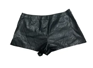 Victoria's Secret Black, Faux Leather Short Shorts thumbnail 1