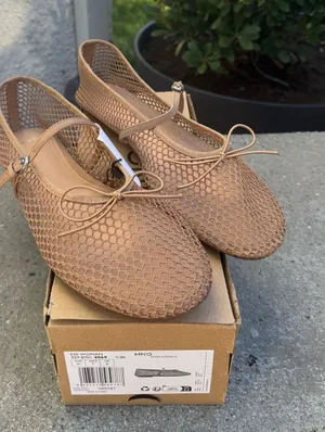 NWT Mango Tan Mesh Ballet Flats  thumbnail 7