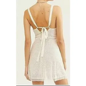 FREE PEOPLE Gold Rush Mini Dress Micro Sequin Cream Color Size XS SEXY COCKTAIL thumbnail 7