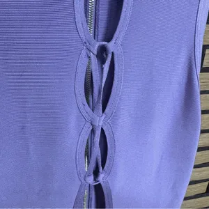 House‎ Of London Harun Lilac Lace Up Bandage Dress Size Medium thumbnail 5