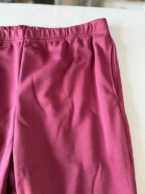 NEW Maroon Pull On Waist Open Straight Leg Sweatpants Size 2XL #260786 thumbnail 2