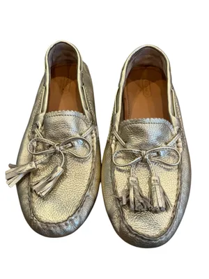Coach Nadia driving moccasins in gold 9 like new! thumbnail 2