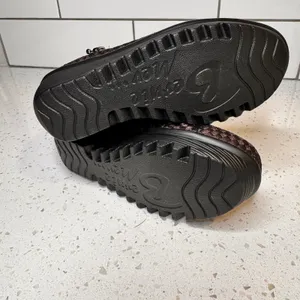 Bernie Mev Zig Zag Woven Wedge Ankle Bootie‎ Bronze Metallic Black 38 or 7 thumbnail 7