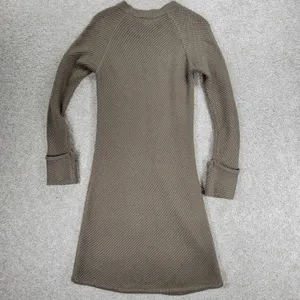 Design History Sweater Dress Womens L Brown Rib Angle Knit Pull On Midi Casual thumbnail 11