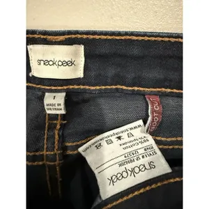 Sneak Peek Y2K Boot Cut Jeans Womens 29** Low Rise Stretch Distressed Travel thumbnail 3