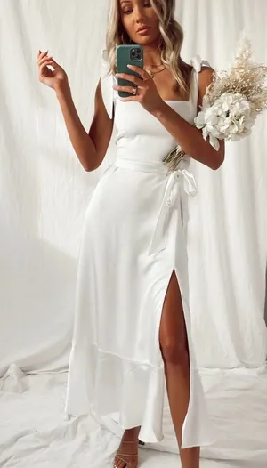 Show Me Your Mumu White Midi Dress thumbnail 1