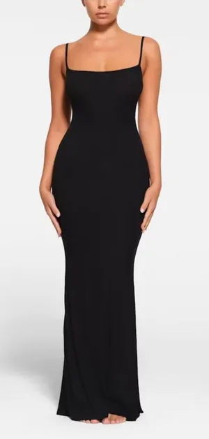 Skims Long Dress Black thumbnail 1
