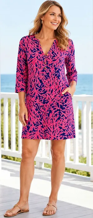 Lilly Pulitzer Alessia Did You Catch Dress Sz XXS Preppy Coastal Resort Pima thumbnail 1
