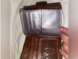 Buxton Cowhide Brown Leather Snap Wallet with Embossed Floral Logo thumbnail 7