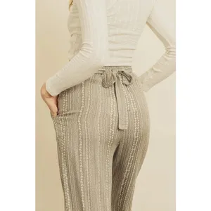 DRESS FORUM Boho Stripe Slouchy Jogger Pant Size Small S Back Tie thumbnail 2