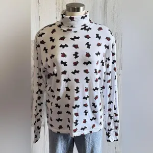 Vintage Christmas Turtleneck scottie dog‎ Shirt – Size XL Holiday thumbnail 5