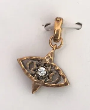 Kendra Scott 3 Gold-tone Cubic Zirconia Unicorn Horn Ring Evil Eye Charms thumbnail 1