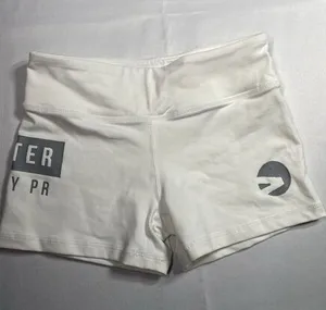Greater‎ Than My PR Workout Performance Stretch Shorts Cream 23" Waist thumbnail 1