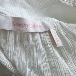See By Chloe blouse M georgette chiffon crystal white‎ top thumbnail 4