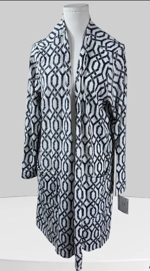LuLaRoe‎ Geometric Print Open Front Long Sleeve Cardigan Sweater Womens XL thumbnail 1