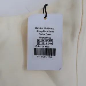 Showpo Carolina Mini Dress Off White Scoop Neck Panel Bodice Womens Size 8 thumbnail 5