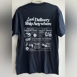 Foxtrot Co. Black and White Menu Graphic T-Shirt, Size Medium thumbnail 9