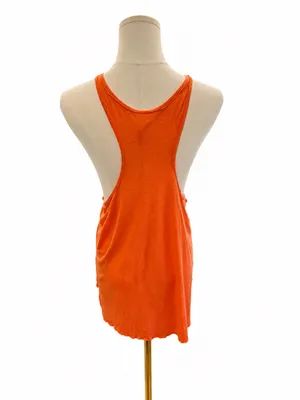 We The Free Layered Tank Top Large Orange Oversized Draped Racerback Sleeveless thumbnail 3