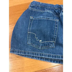 NWOT We The Free Denim Skort Womens‎ Blue Gathered Waist Mini 25 thumbnail 4