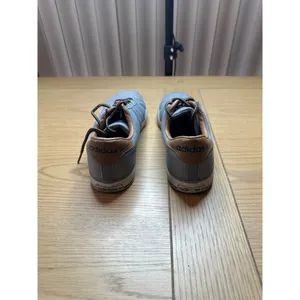 Adidas 7.5 Gray Canvas Sneakers Brown Accents Casual Stylish Footwear Mens thumbnail 8
