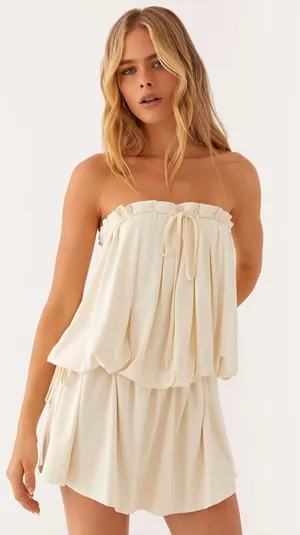 Peppermayo Leighton Mini Dress Ivory S/M thumbnail 1
