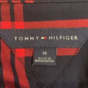 Tommy Hilfiger NWOT plaid roll tab button front shirt M thumbnail 8