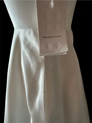 Witness of Love A-line Wedding Dress White Size 4 NWT thumbnail 4