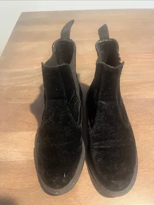 Dr. Martens Black Velvet Chelsea Ankle Booties thumbnail 5