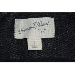 Universal Thread Denim Overalls Womens 6 Black Excellent Straight Leg Utility thumbnail 6