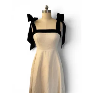 Petal & Pup Olinda Midi Dress Oatmeal Black Size Small NWT thumbnail 8