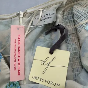 Dress Forum "Stolen Love" Blue Strapless Ruffle Hem Maxi Dress NWT Large thumbnail 5