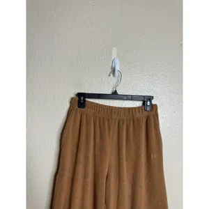 LESET Teddy Jogger size M French Terry Lounge Sweatpants Camel Brown thumbnail 7