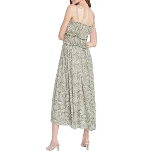 NWOT En Saison Sole Abstract‎ Print Midi Sundress green white Sz S thumbnail 2