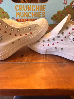 Converse womens chuck Taylor lift platform high top hearts white 10 thumbnail 6
