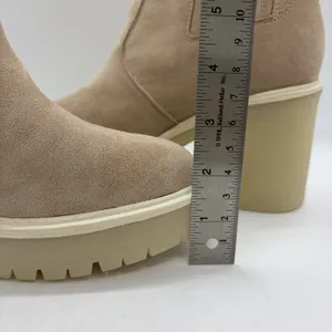 NWOT Oasis Society Womens 8.5 Booties‎ Pink Beige Fabric Platform Heels Ankle thumbnail 9