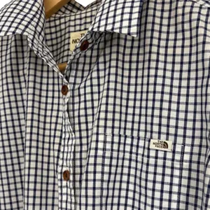 Rare The North Face Coolmax Cinch Waist Hiking Shirt 85/US SM‎ Gingham Korea thumbnail 4