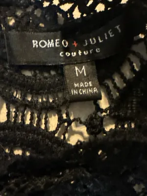 Romeo & Juliet Couture Black Crochet Maxi Dress thumbnail 2