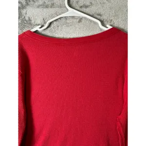 Disney Parks Red Thermal Mickey Mouse Crochet Cuff Boho Hippie Top Large thumbnail 4