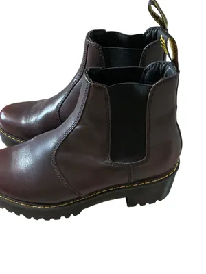 Dr Martens Rometty vintage burgundy Chelsea grunge boots size 10 thumbnail 5