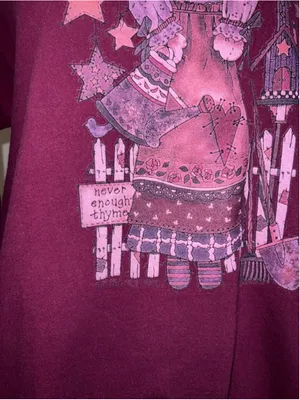 Gildan VTG Cottagecore 90s Maroon Sweatshirt M thumbnail 7