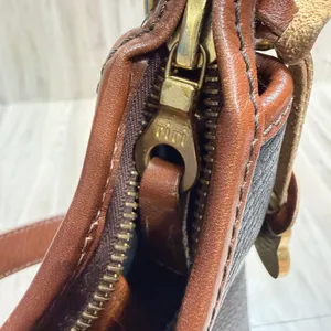 Vintage Dooney & Bourke All Weather Leather Hobo Bag Black‎ Brown Made in USA thumbnail 10