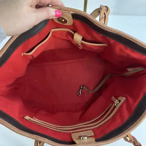 Dooney & Bourke Florentine Bailey Tote Bag Black Pebbled Leather Tassel Classic thumbnail 8