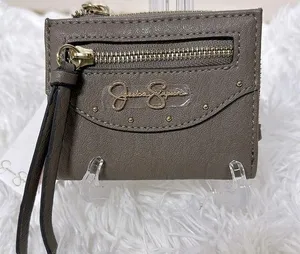 Jessica Simpson Marissa Faux Leather Fold Over Card Wallet Color Mink NWT thumbnail 1