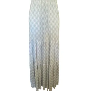 Bums & Roses Gingham Maxi Dress M Smocked Bamboo Cottagecore Tiered Cottagecore thumbnail 3