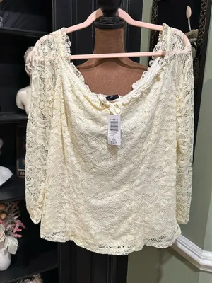 Torrid Ivory Lace Long Sleeve Blouse – Size 1X (14/16) – NWT thumbnail 1