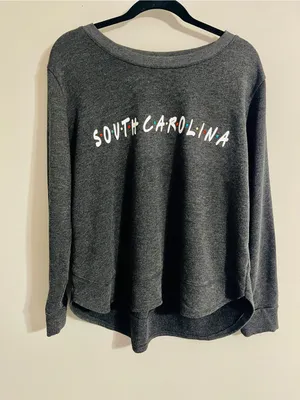 South Carolina State Sweatshirt Friends Themed Women's Size L Gray Soft Novelty thumbnail 1