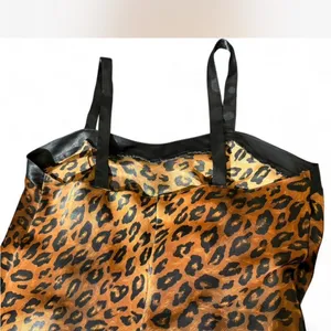 Kathy Ireland Leopard Print Satin Lingerie Slip Dress Nightie Small thumbnail 3