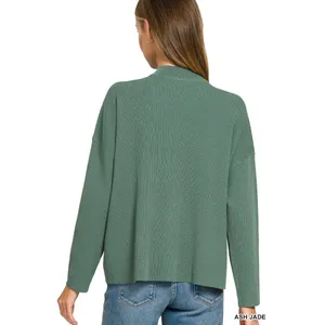 Zenana Viscose Sweater Top &‎ Pants Set - Ash Jade - Small thumbnail 4